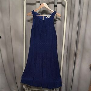 Elegant Navy Blue Sleeveless Dress